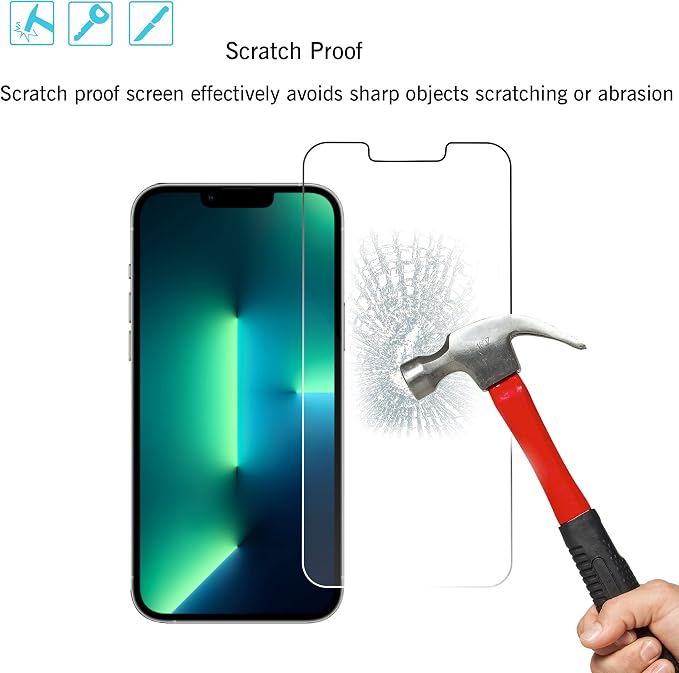 Ailun 2Pack Screen Protector for iPhone 13 Pro Display 2021 + 2 Pack Camera - Image 5