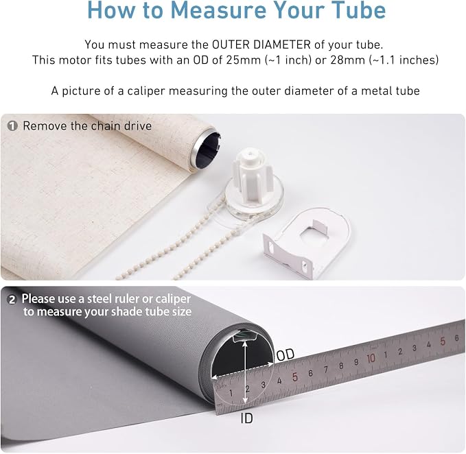 ZigBee Smart Blind Motor with Built-in Battery, Rechargeable Roller Shade Motor - Image 4