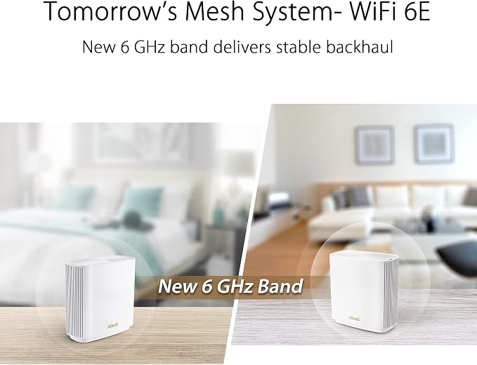 ASUS ZenWiFi Whole-Home Tri-Band Mesh WiFi 6E System, Coverage up to 5 - Image 2