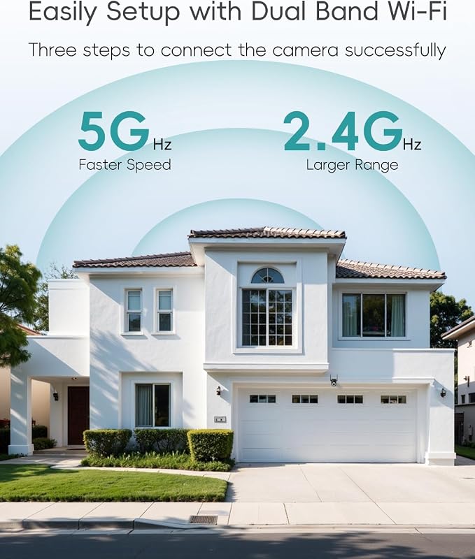 ZUMIMALL 2K Wired Outdoor Camera, 2.4G/5G WiFi Security Camera, 24/7 Recording - Image 6