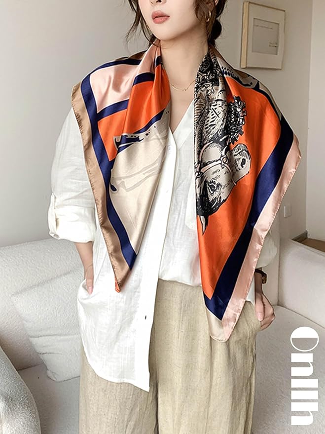Silky Scarf for Women Lightweight Satin Bandanas Neck Hair Wrap For Sleeping - Image 5