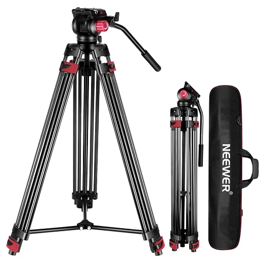 NEEWER 79"/200cm Video Tripod, Heavy Duty Aluminum Alloy Camera Tripod Stand by Neewer