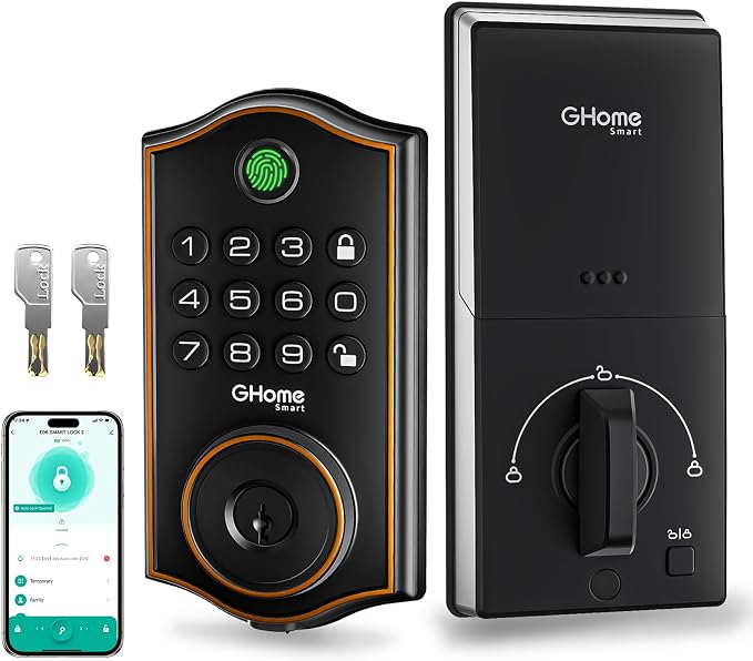 GHome Smart deadbolt Lock, Keyless Entry Door Lock by GhomeSmart