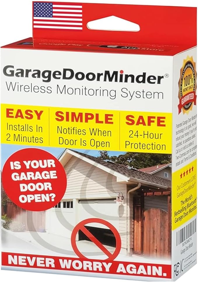 Garage Door Minder® Version II. 100% Wireless. Installs in Two Minutes! No by GarageDoorMinder