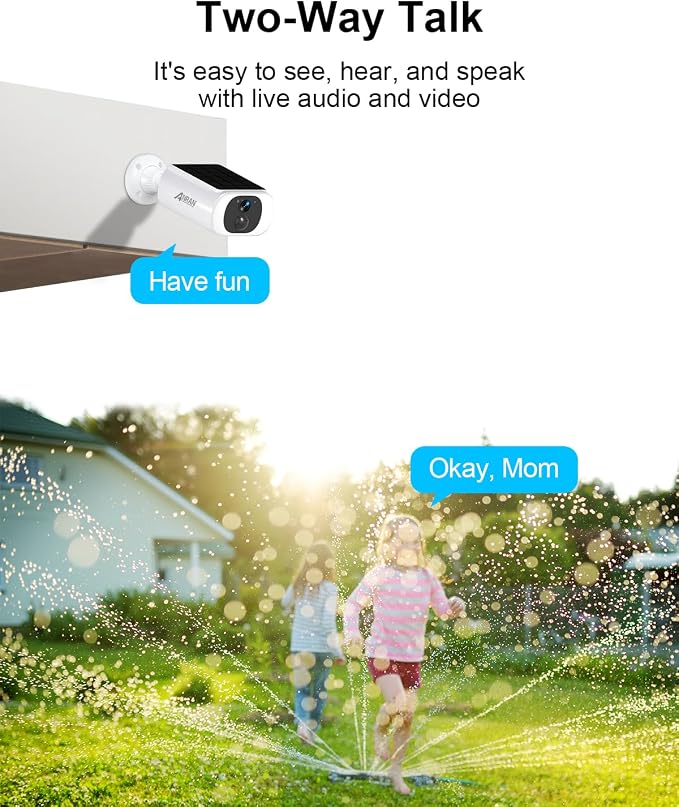 ANRAN 5MP Solar Security Camera Outdoor, Wireless Battery Powered WiFi Camera - Image 5