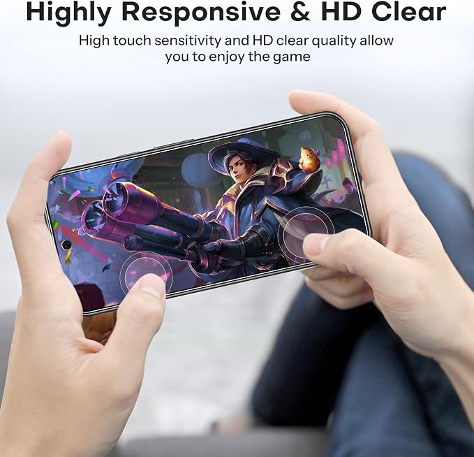 OMOTON 3+2 Pack for Google Pixel 9 Pro XL Screen Protector 6.8 Inch, 3 Tempered - Image 6
