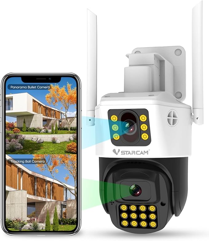 VSTARCAM 3MP+3MP Security Cameras Wireless Outdoor, 2K Dual Camera, 360° Pan & by VSTARCAM