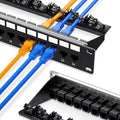 24 Port Patch Panel Cat6 Keystone Patch Panel 1U UTP by Enmane