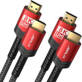JSAUX 8K HDMI Cable 2.1 6ft 6 Pack, 48Gbps High Speed HDMI Cable Braided HDMI by JSAUX