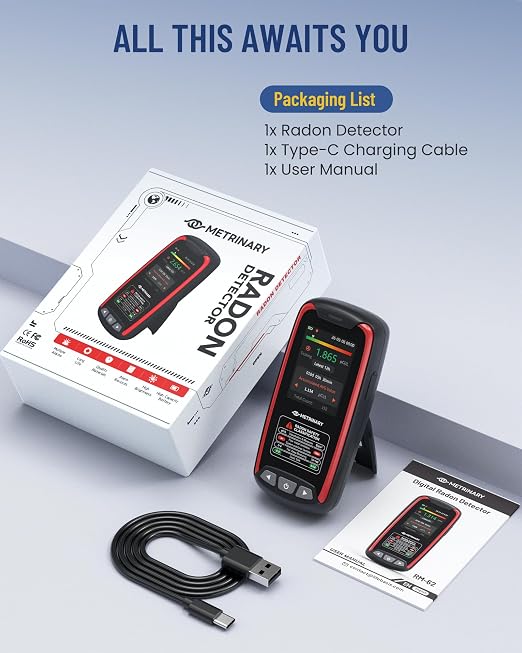 Radon Detector for Home, Rechargeable Radon Monitor - Image 9