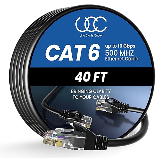 Ultra Clarity Cables CAT6 Ethernet Cable, 40 ft by UltraClarityCables