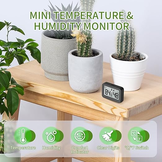 DOOMAY Mini Hygrometer Indoor Thermometer, Humidity Gauge - Image 2