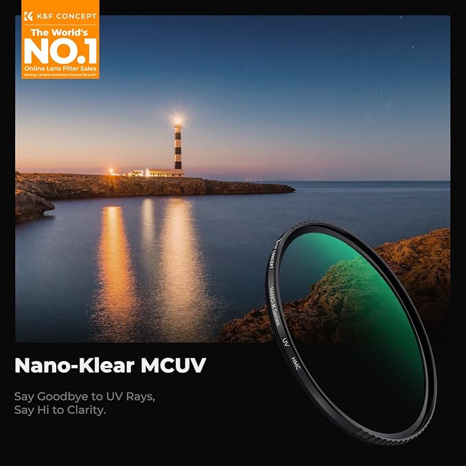K&F CONCEPT 40.5mm MCUV Lens Protection Filter 18 Multi-Coated Camera Lens UV - Image 2