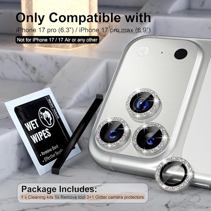 Choiche Compatible for iPhone 17 Pro/iPhone 17 Pro Max Camera Lens Protector - Image 2