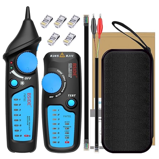BSIDE Wire Tracker RJ45 RJ11 Network Cable Tester, Dual knob - Image 9