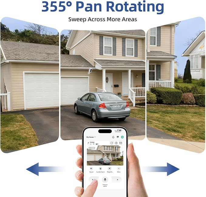 Security Cameras Wireless Outdoor 355° Pan Rotating 2K Color Night Vision - Image 3