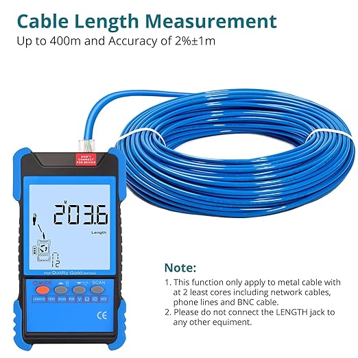 Network Cable Tester with NCV, Poe Cable Tracker Ethernet Cable Finder - Image 5