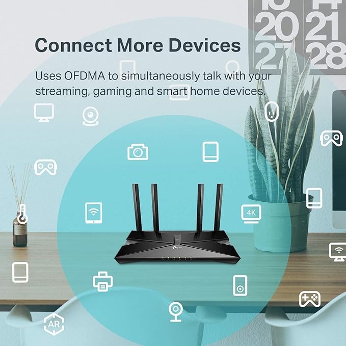 TP-Link Smart WiFi 6 Router – 4 Gigabit LAN Ports, Dual Band 802.11AX Router - Image 4