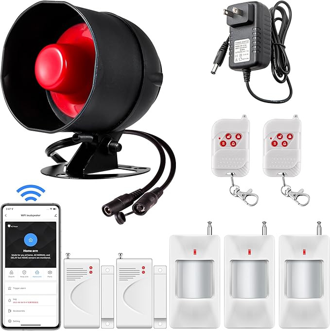 WiFi Alarm Home Security System, Wireless Alarm System by TOWODE