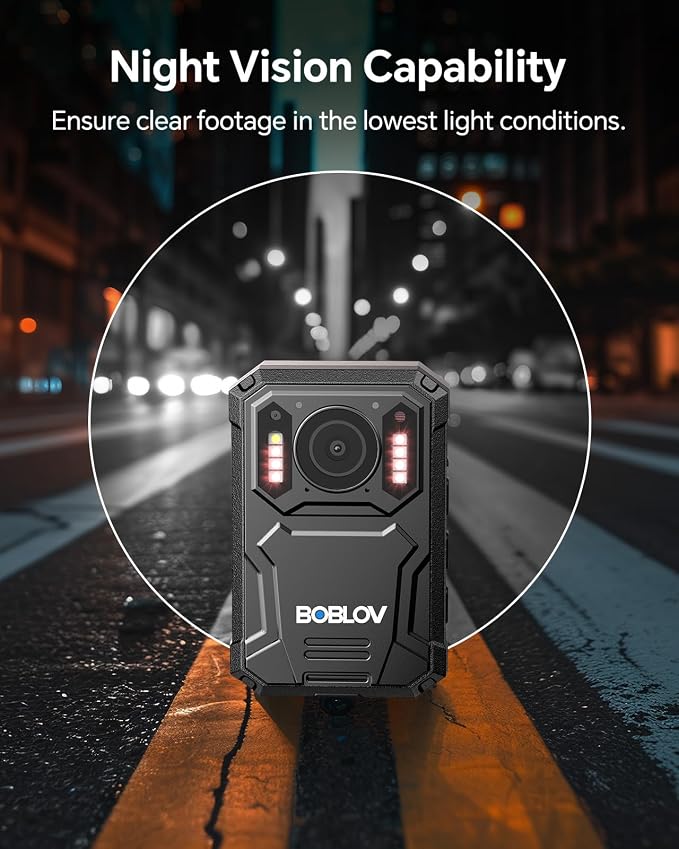 BOBLOV KJ23Pro 2K Body Camera, 128GB Body Worn Camera - Image 4