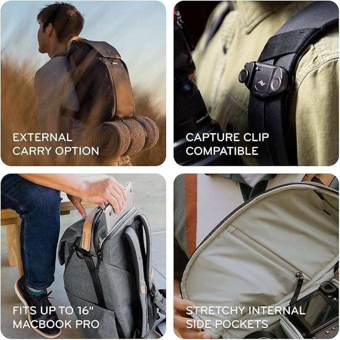 Peak Design Everyday Backpack 30L, MagLatch Top, Dual Side Access, FlexFold - Image 4