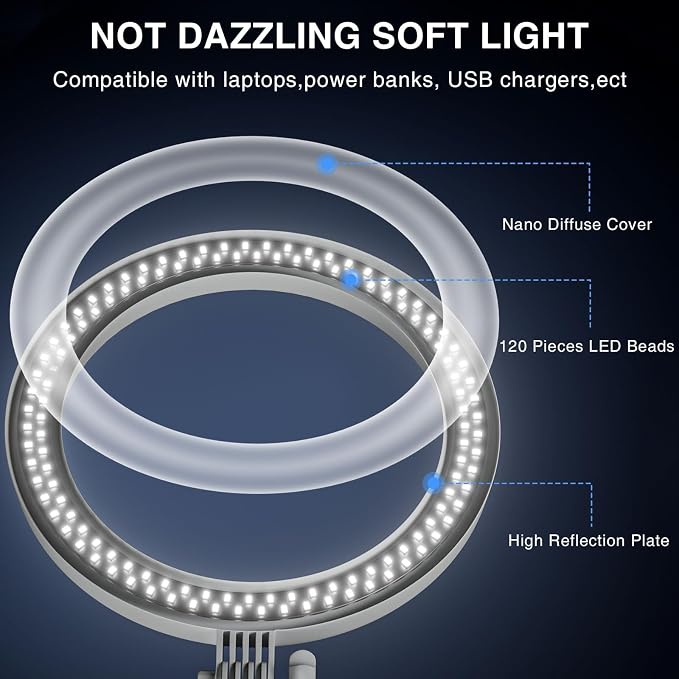 Ring Light with Stand, Zoom Lighting - Image 12