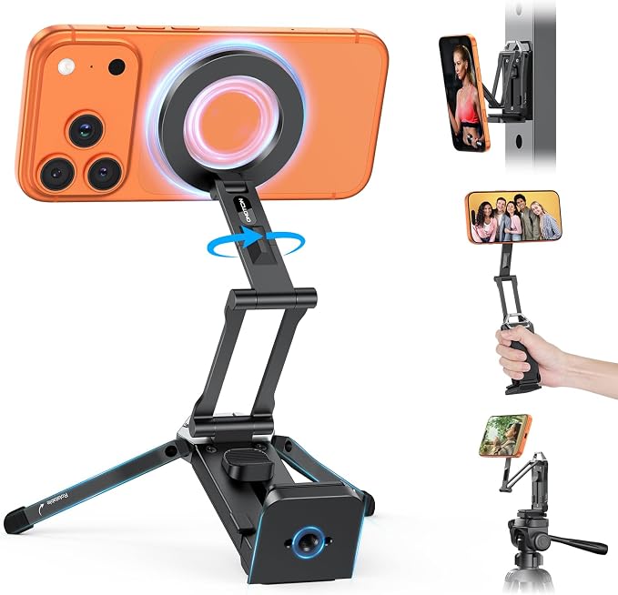 OMOTON TP02 360°Rotating for MagSafe Tripod, New Upgrade by OMOTON