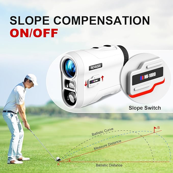 REVASRI Golf Rangefinder with Slope and Pin Lock Vibration, External Slope - Image 3