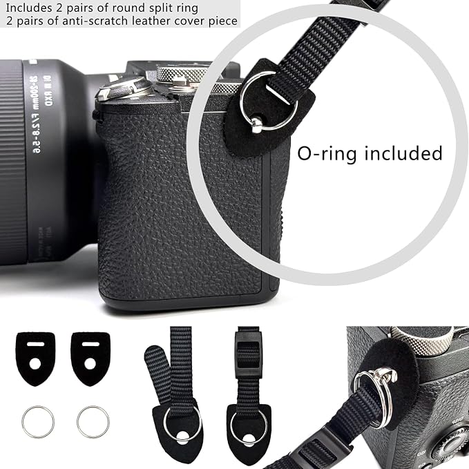 Camera Neck Strap/Thin Camera Strap or Binoculars Strap Black - Image 7