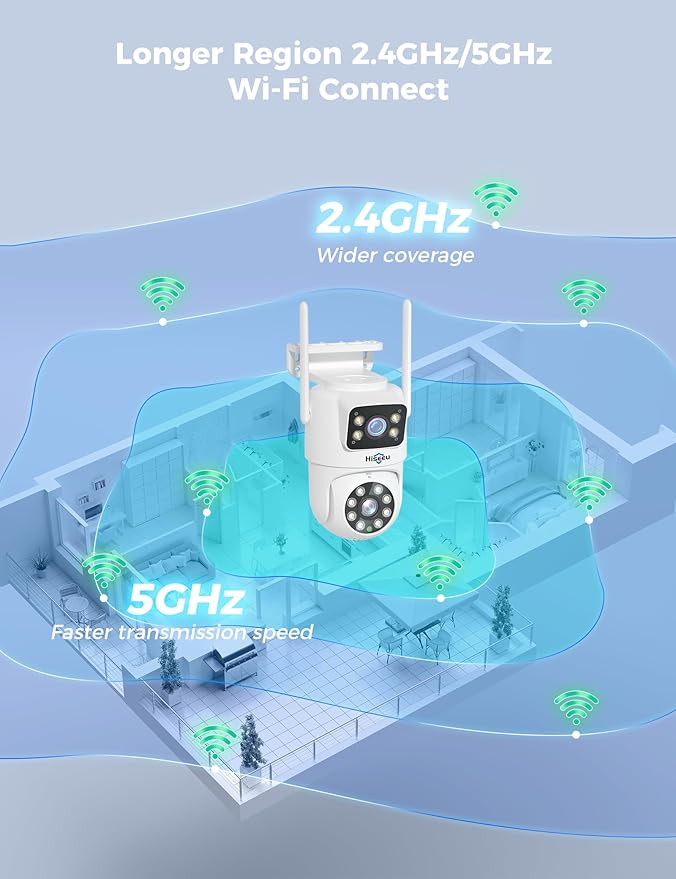 Hiseeu Wireless Security Cameras Outdoor, 5G & 2.4G WiFi Pro, Wireless Home - Image 4