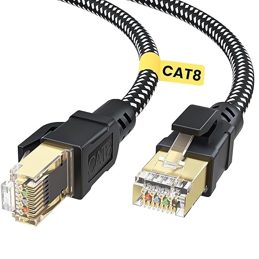 BUSOHE Cat 8 Ethernet Cable 6 FT, High Speed 40Gbps 2000Mhz Braided Network by BUSOHE
