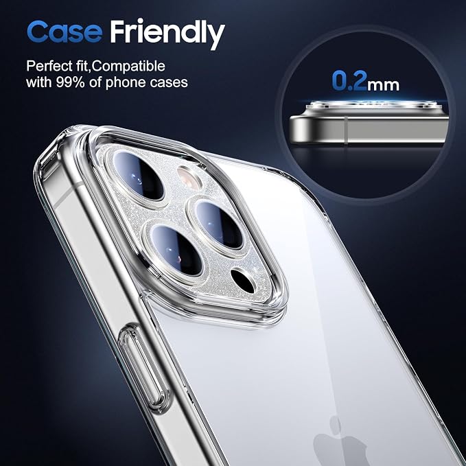 UniqueMe for 3 Pack iPhone 16 Pro/iPhone 16 Pro Max Camera Lens Protector - Image 6