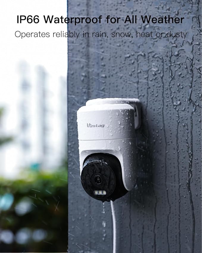 VIMTAG Pan/Tilt Outdoor Security Camera, 2.5K 4MP WiFi Home CCTV Camera - Image 6
