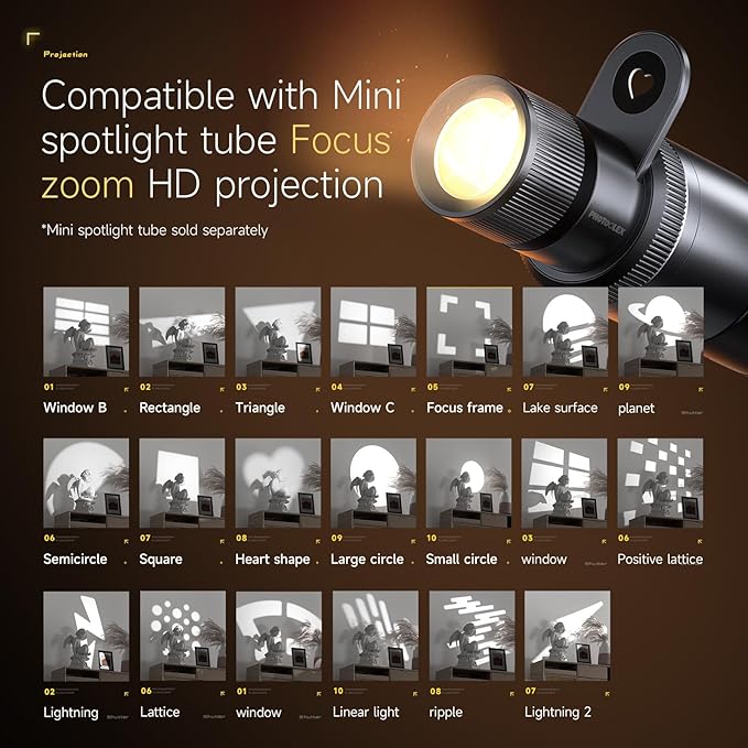 PHOTOOLEX PRO 12W Portable RGB Photography Spotlight, 360 ° Full Color - Image 3