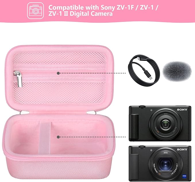 Hard Travel Case for Sony ZV-1F / ZV-1 / ZV-1 II Digital Camera, Vlogger Camera - Image 2