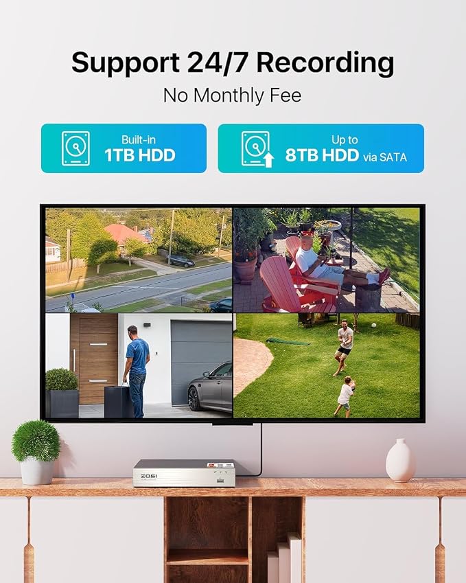 ZOSI 1080p Home Security Cameras System - Image 4