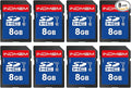 SD Card 8GB, 8 Packs Class 10 8GB Flash Memory Card MLC Standard Secure Digital by Unknown
