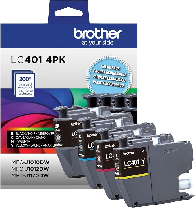 Brother Genuine LC4014PKS Standard Yield 4-Pack Ink Cartridges – Includes 1 - Image 2