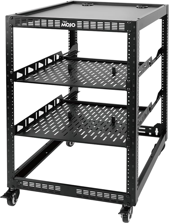 TECMOJO 16U Open Frame Network Rack by Tecmojo