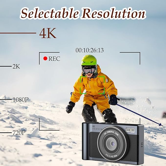 Forc Digital Camera, 4K Camara de Fotos - Image 5