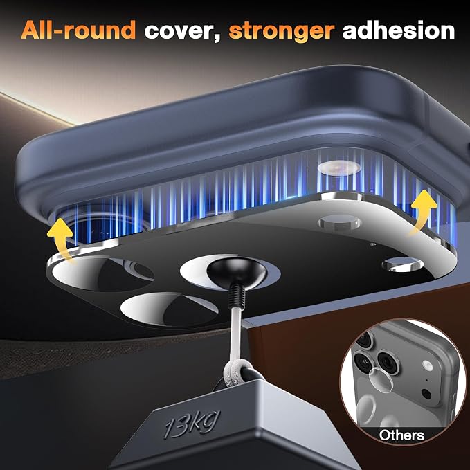 YWXTW [0 Bubbles for iPhone 17 Pro Max Camera Protector, Full Coverage Tempered - Image 4