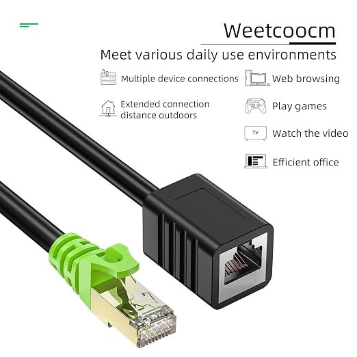 Ethernet Extension Cable 20ft, Network Cat6a Extension Patch Cable RJ45 Cords - Image 6