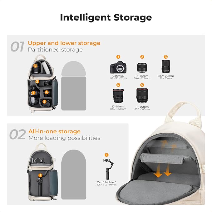 K&F CONCEPT Camera Sling Bag Crossbody Bag Camera Shoulder Backpack - Image 3