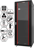 18U Wall Mount Server Rack Cabinet – 19" Network Rack Enclosure, PDU & Shelf by SYSRACKS
