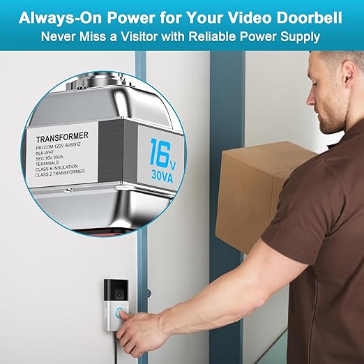 16V 30VA Doorbell Transformer for Ring Video Doorbells, Compatible - Image 3