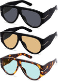 Oversized Retro Aviator Sunglasses by ymrfw