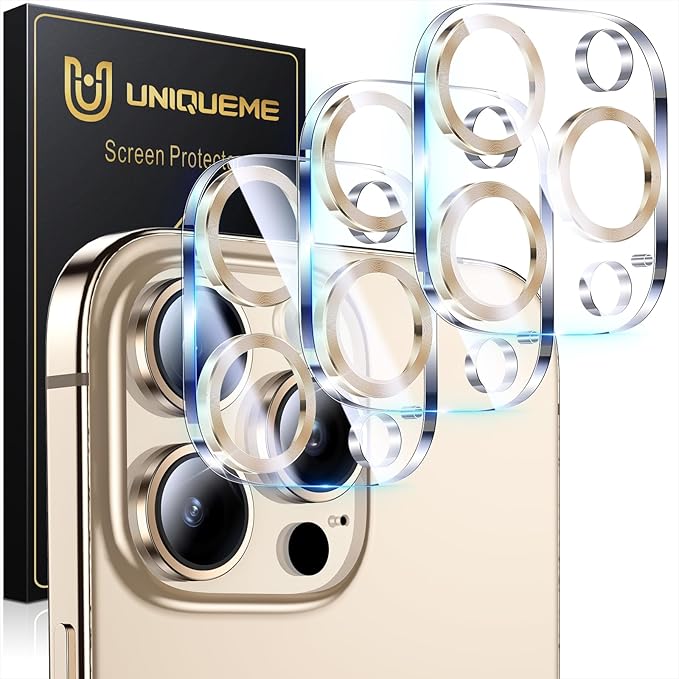 UniqueMe for 3 Pack iPhone 16 Pro/iPhone 16 Pro Max Camera Lens Protector by UniqueMe