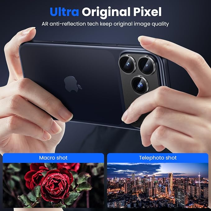 WSKEN for iPhone 17 Pro Camera Lens Protector, Metal Aluminum Alloy Tempered - Image 3