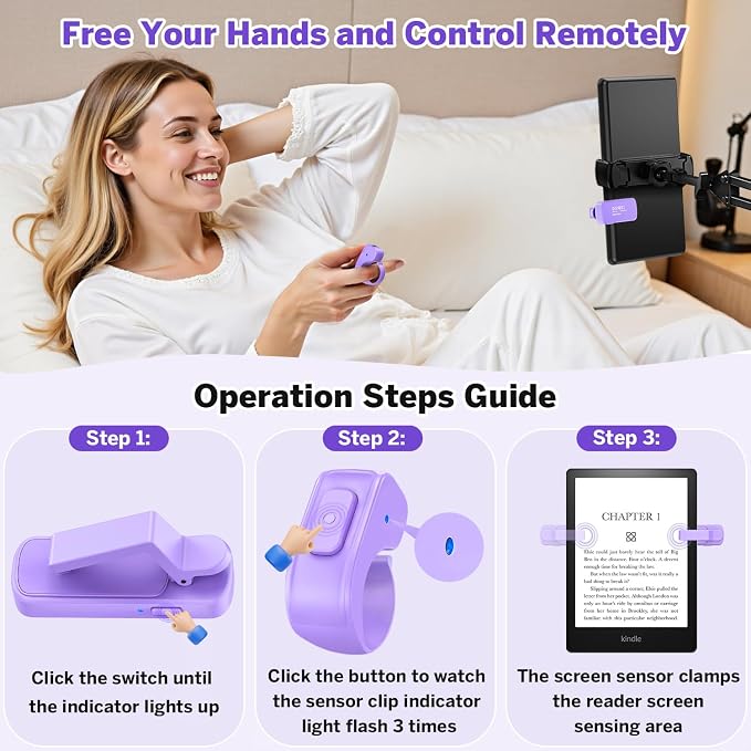 Page Turner Ring for Kindle, Remote Control for iPhone iPad Android Tablets - Image 3
