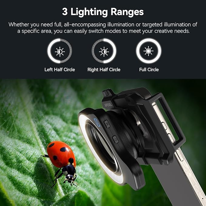 APEXEL 10-20X Macro Lens for iPhone & Android Phones | HD Photography Lens Kit - Image 5